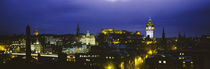 High angle view of a city lit up at night, Edinburgh Castle, Edinburgh, Scotland by Panoramic Images
