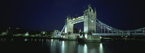 Bridge across a river, Tower Bridge, Thames River, London, England by Panoramic Images