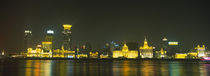Buildings Lit Up At Night, The Bund, Shanghai, China von Panoramic Images