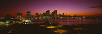 Buildings lit up at night, New Orleans, Louisiana, USA by Panoramic Images