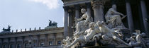 Low angle view of statues, Pallas Athena Fountain, Vienna, Austria by Panoramic Images