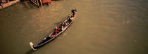 High angle view of tourists in a gondola, Venice, Italy by Panoramic Images