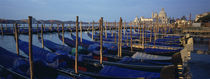 Gondolas moored at a harbor, Santa Maria Della Salute, Venice, Italy von Panoramic Images