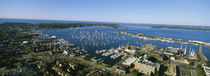 Aerial view of a harbor, Newport Harbor, Newport, Rhode Island, USA by Panoramic Images