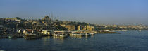 Boats moored at a harbor, Istanbul, Turkey von Panoramic Images