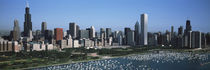 Aerial view of buildings in a city, Chicago, Illinois, USA by Panoramic Images