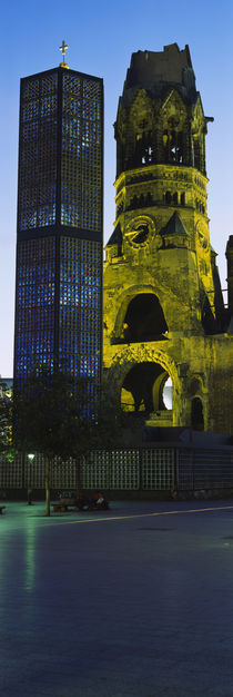Tower of a church, Kaiser Wilhelm Memorial Church, Berlin, Germany von Panoramic Images