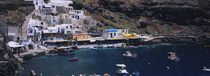 High angle view of boats in the sea, Ammoudi Bay, Oia, Santorini, Greece by Panoramic Images