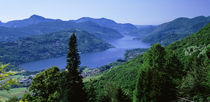 Panorama Print - See, umgeben von Bergen, Luganer See, Tessin, Schweiz von Panoramic Images