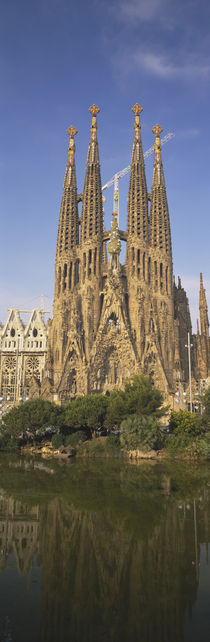 Low Angle View Of A Cathedral, Sagrada Familia, Barcelona, Spain by Panoramic Images