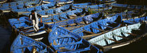 High angle view of boats docked at a port, Essaouira, Morocco by Panoramic Images