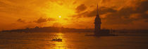 Sunset over a river, Bosphorus, Istanbul, Turkey by Panoramic Images