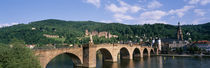 Panorama Print - Bogenbrücke in Fluss Heidelberg, Baden-Württemberg, Deutschland von Panoramic Images
