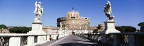 Statues on both sides of a bridge, St. Angels Castle, Rome, Italy by Panoramic Images