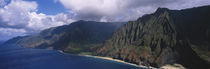 Panorama Print - Luftaufnahme von der Küste Na Pali Coast, Kauai, Hawaii, USA von Panoramic Images