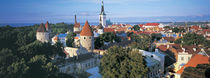 High angle view of a town, Tallinn, Estonia by Panoramic Images