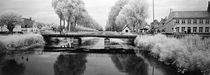 Bridge across a channel connecting Bruges to Damme, West Flanders, Belgium by Panoramic Images