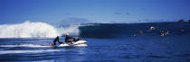 Speedboats moving in the sea, Tahiti, French Polynesia by Panoramic Images