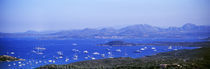 Aerial view of boats in the sea, Costa Smeralda, Sardinia, Italy by Panoramic Images