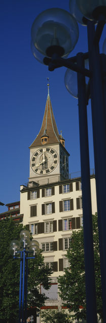 Low angle view of a clock tower, Zurich, Canton Of Zurich, Switzerland by Panoramic Images