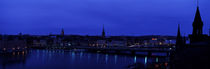 Buildings in a city lit up at night, Gamla Stan, Stockholm, Sweden by Panoramic Images