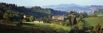 Houses on a landscape, Marches, Italy von Panoramic Images