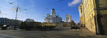 Tram Moving On A Road, Senate Square, Helsinki, Finland by Panoramic Images