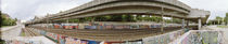 Graffiti on the wall along a railroad track, Basel, Switzerland von Panoramic Images
