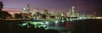 Night skyline Chicago IL USA by Panoramic Images