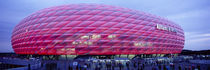 Soccer Stadium Lit Up At Dusk, Allianz Arena, Munich, Germany von Panoramic Images