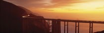 Dusk Hwy 1 w/ Bixby Bridge Big Sur CA USA by Panoramic Images