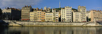 Buildings On The Waterfront, Saone River, Lyon, France by Panoramic Images