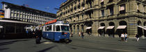 Cable car on tracks, Paradeplatz, Zurich, Switzerland von Panoramic Images