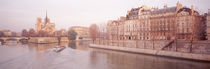 Panorama Print - Gebäude in der Nähe der Seine, Paris, Frankreich von Panoramic Images