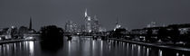 Reflection of buildings in water, Main River, Frankfurt, Hesse, Germany von Panoramic Images