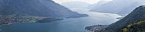 Mountain range at the lakeside, Lake Como, Como, Lombardy, Italy by Panoramic Images