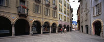 Buildings along a street, Town Center, Bellinzona, Ticino, Switzerland von Panoramic Images