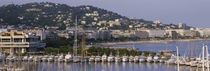 High Angle View Of Boats Docked At Harbor, Cannes, France by Panoramic Images