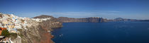High angle view of a town on the coast, Oia, Santorini, Cyclades Islands, Greece by Panoramic Images