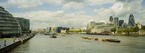 Buildings at the waterfront, Thames River, London, England von Panoramic Images