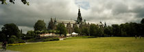 Trees in front of a museum, Nordic Museum, Djurgarden, Stockholm, Sweden by Panoramic Images