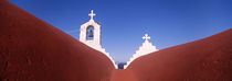 Low angle view of a bell tower of a church, Mykonos, Cyclades Islands, Greece von Panoramic Images