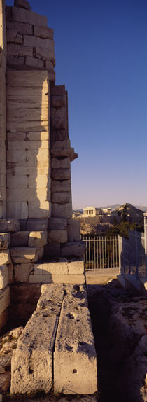 Low angle view of the ruins of a building, Athens, Greece von Panoramic Images