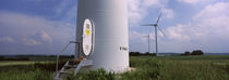 Wind turbine in a field with open door for maintenance,Germany von Panoramic Images