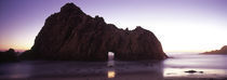 Silhouette of a cliff on the beach, Pfeiffer Beach, Big Sur, California, USA by Panoramic Images