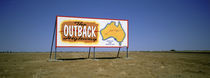 Billboard on a landscape, Outback, Australia von Panoramic Images