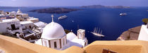 High angle view of buildings in a city, Santorini, Cyclades Islands, Greece by Panoramic Images