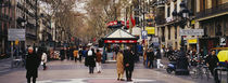 Tourists in a street, Barcelona, Spain by Panoramic Images
