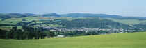 High angle view of a village, Peebles, Tweeddale, Scotland von Panoramic Images