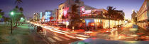 Traffic On A Road, Ocean Drive, Miami, Florida, USA von Panoramic Images